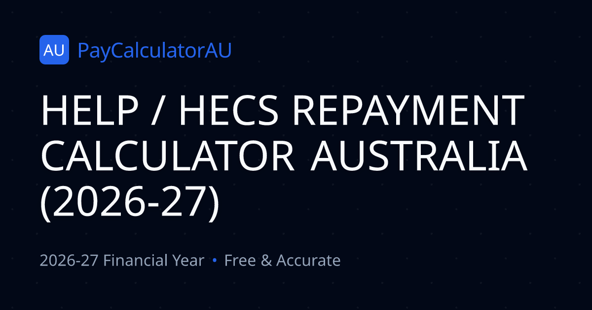 HELP / HECS Repayment Calculator Australia (2026-27)
